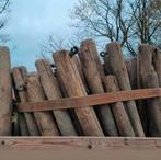 Circa 144 weide paaltjes / hoek paaltjes, Tuin en Terras, Palen, Balken en Planken, Ophalen of Verzenden, Minder dan 180 cm, Palen