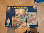 Tripple (3x) Jan van Haasteren puzzel compleet., Ophalen of Verzenden, 500 t/m 1500 stukjes, Zo goed als nieuw, Legpuzzel