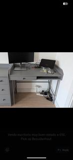 IKEA PÅHL Bureau, grijs, 100x45 cm, Ophalen of Verzenden, Zo goed als nieuw, Bureau