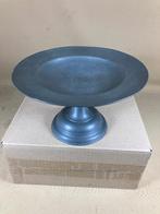 Tinnen tazza schaal op hoge voet, Ophalen of Verzenden