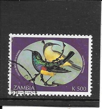 Zambia vogels, Postzegels en Munten, Postzegels | Afrika, Ophalen of Verzenden, Zambia, Gestempeld