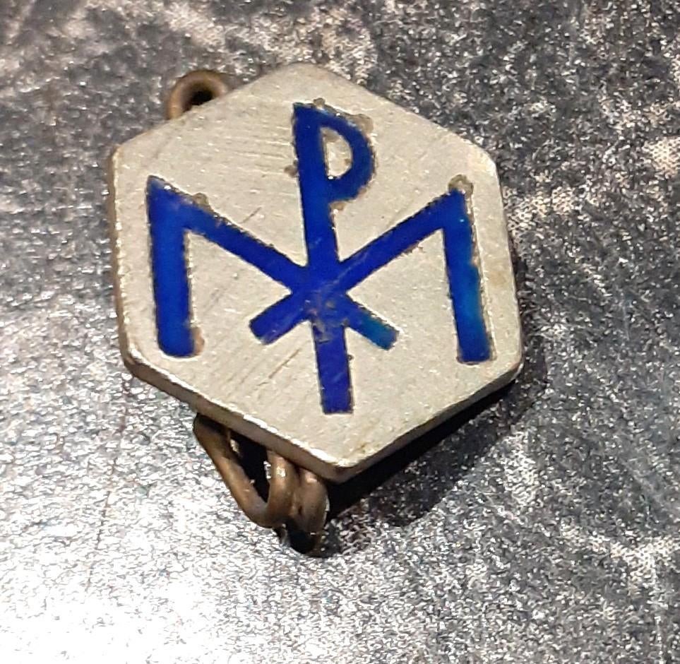 Chi-Rho-teken (), een oud christelijk symbool religie, Ophalen of Verzenden, Zo goed als nieuw, Overige typen, Christendom | Katholiek
