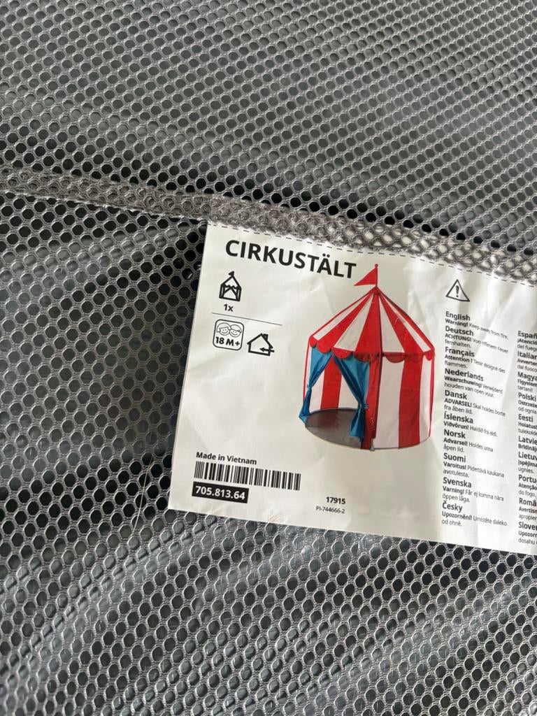 IKEA CIRKUSTÄLT Kindertent Rood/Wit Speeltent, Ophalen, Gebruikt