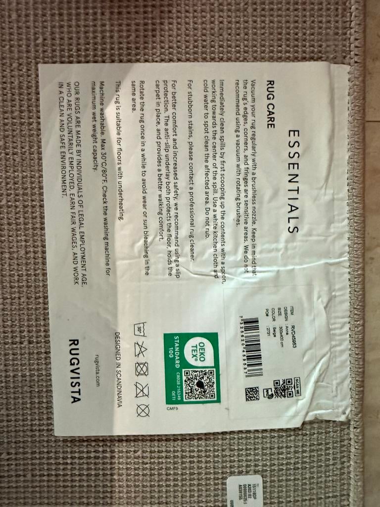 Anna - Beige Vloerkleed 300 x 400 cm Rugvista, Huis en Inrichting, Stoffering | Tapijten en Kleden, Beige, Ophalen of Verzenden