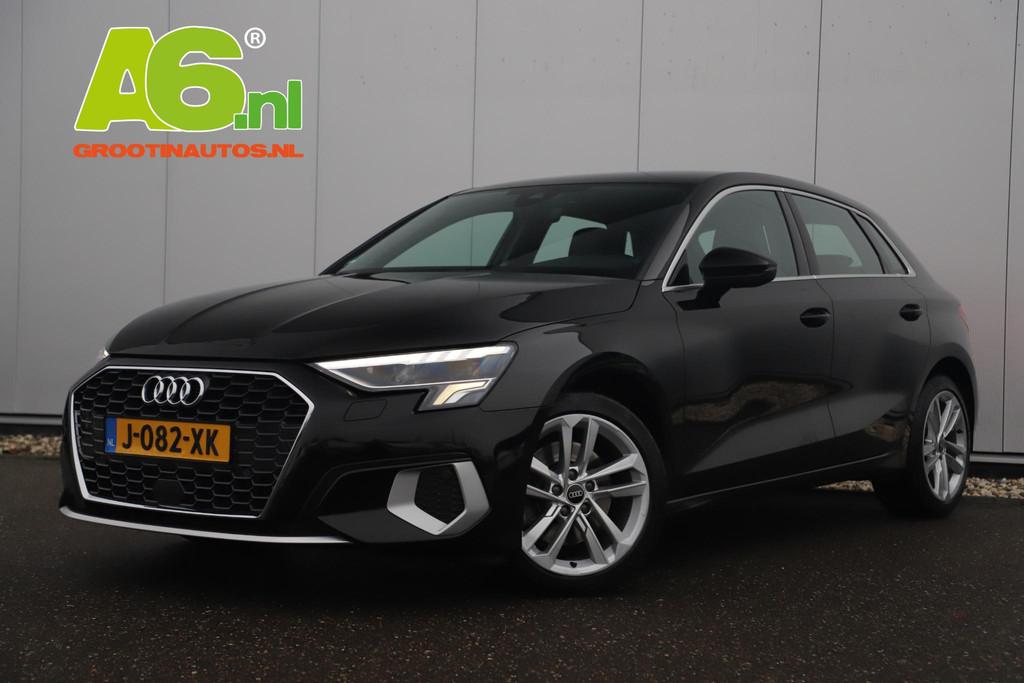 Audi A3 Sportback 30 TFSI Advanced edition Automaat Leder Sp, Auto's, Traction-control, Gebruikt, Met garantie (alle), Zwart