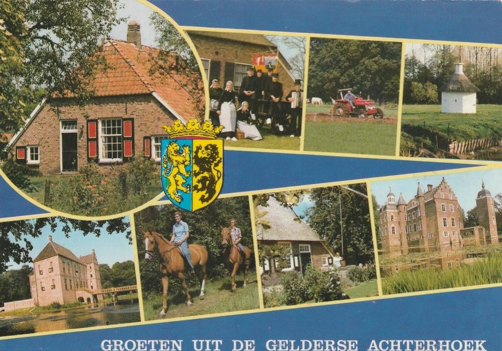 GELDERSE ACHTERHOEK Boerderij Kasteel Klederdracht Groeten, Verzenden, 1980 tot heden, Gelopen, Gelderland