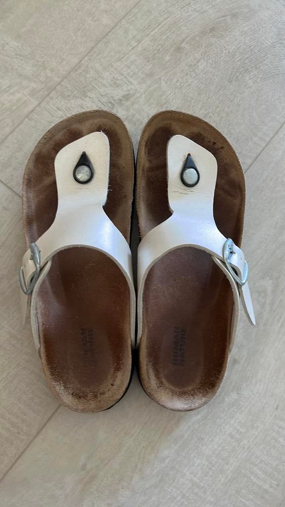 37,5 38 teenslippers anwb human nature parelmoer, Kleding | Dames, Schoenen, Ophalen, Gedragen, Instappers