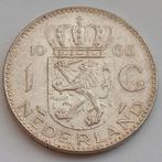 Zilveren 1 Gulden 1966 Nederland Oude Zilver Munt Juliana, Postzegels en Munten, Munten | Nederland, Ophalen of Verzenden, Koningin Juliana