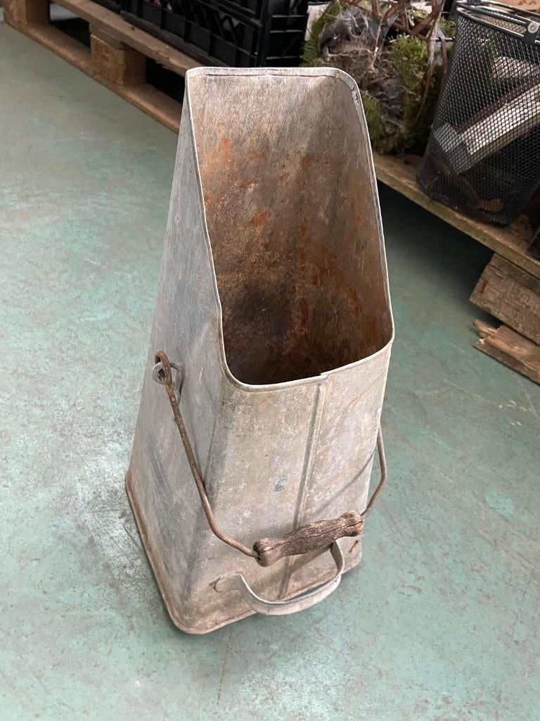 Oude kolenkit / haardemmer – brocante – industrieel, Verzamelen, Retro, Ophalen of Verzenden, Huis en Inrichting