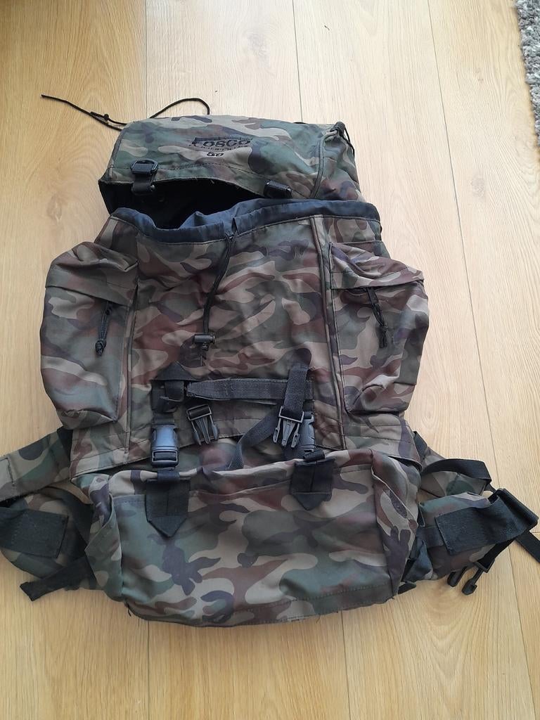 FOSCO Industries 50L Camouflage Rugzak - Gebruikt, Gebruikt, 25 tot 40 cm, Ophalen of Verzenden, Trekking