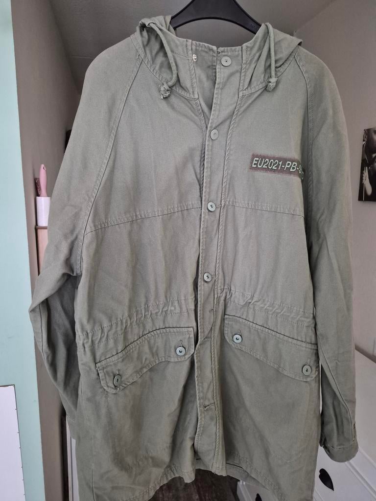 Pull&Bear Parka Jas - Maat M - Groen, Maat 48/50 (M), Ophalen of Verzenden, Pull&Bear, Gedragen