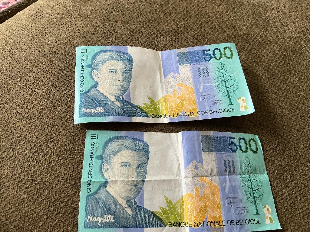 2 Sets van Belgische Biljetten (500 Frank) Uit Jaren 90, Postzegels en Munten, Bankbiljetten | België, Ophalen of Verzenden, Setje