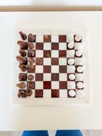 Luxe Onyx Marmer Schaakbord - 30x30 cm, Ophalen, Zo goed als nieuw