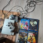 Playstation 2 met twee controllers memory card en 4 spellen, Gebruikt, Met games, Met 2 controllers, Ophalen of Verzenden