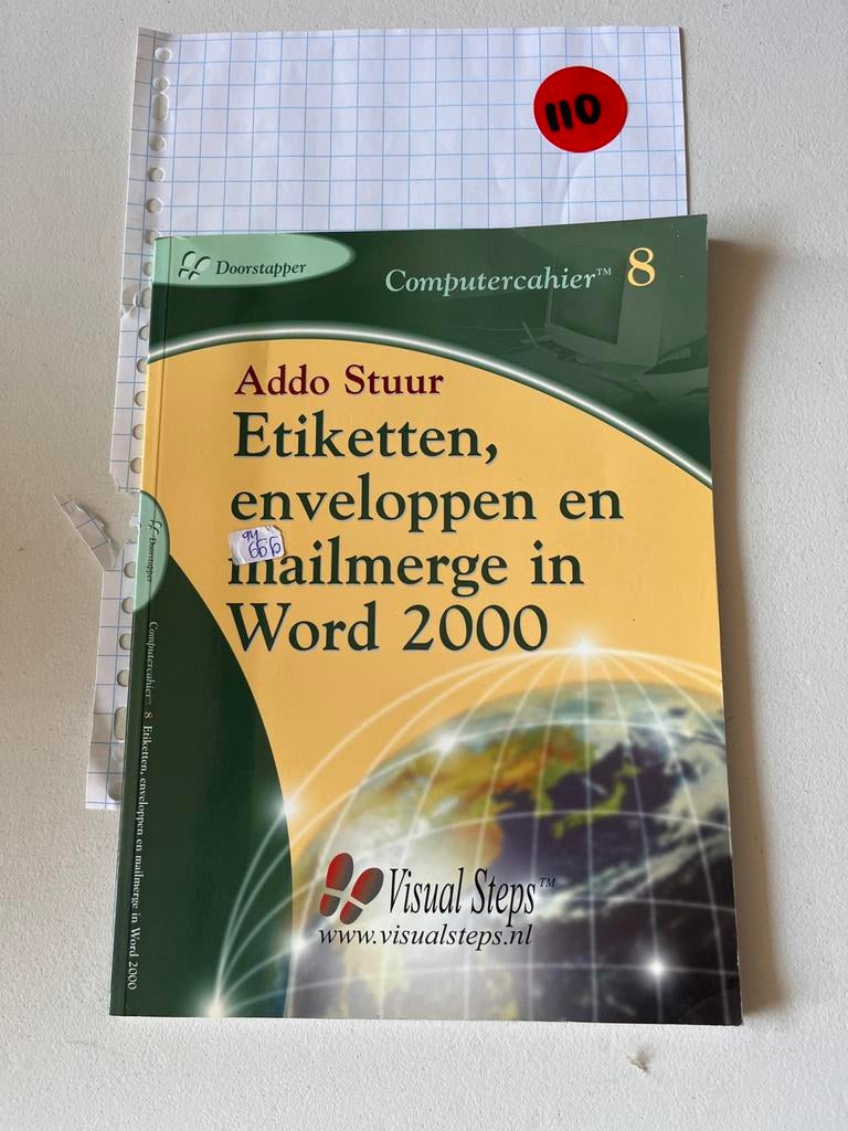 Addo Stuur: Etiketten, enveloppen en mailmerge in Word 2000, Boeken, Informatica en Computer, Zo goed als nieuw, Software, Ophalen of Verzenden
