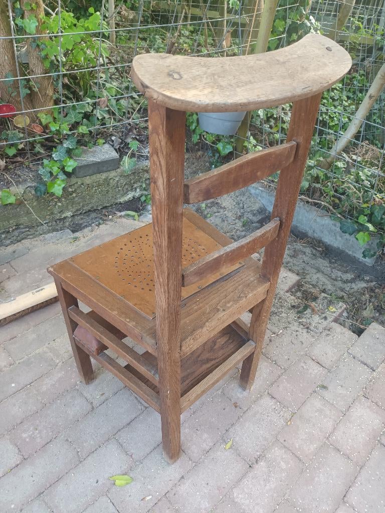 Antieke bidstoel, Ophalen, Bidstoel, Gebruikt, Bruin