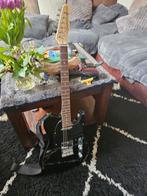 Fender Telecaster-stijl elektrische gitaar - Zwart, Ophalen of Verzenden, Gebruikt, Solid body, Overige merken