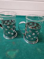 theeglazen met metalen greep, Ophalen of Verzenden, 'T Olde Gre-j, Info@toldegrej.nl, Endepoelstraat 20f Didam