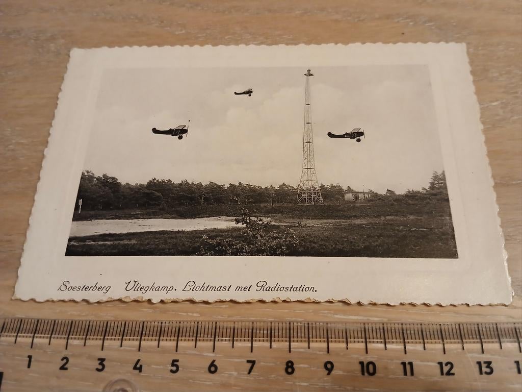 Soesterberg Vliegkamp Radiostation vroege kaart Luchtvaart, Verzamelen, Ophalen of Verzenden, Zo goed als nieuw, Kaart, Foto of Prent
