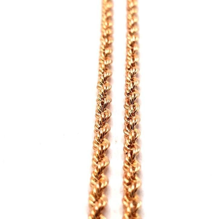 Gouden rope ketting 14kt, Www.bredajuwelier.nl, Nieuw, Ophalen of Verzenden, Www.bredajuwelier.nl