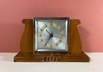 Frans art deco klokje in houten staander, Antiek en Kunst, Ophalen of Verzenden