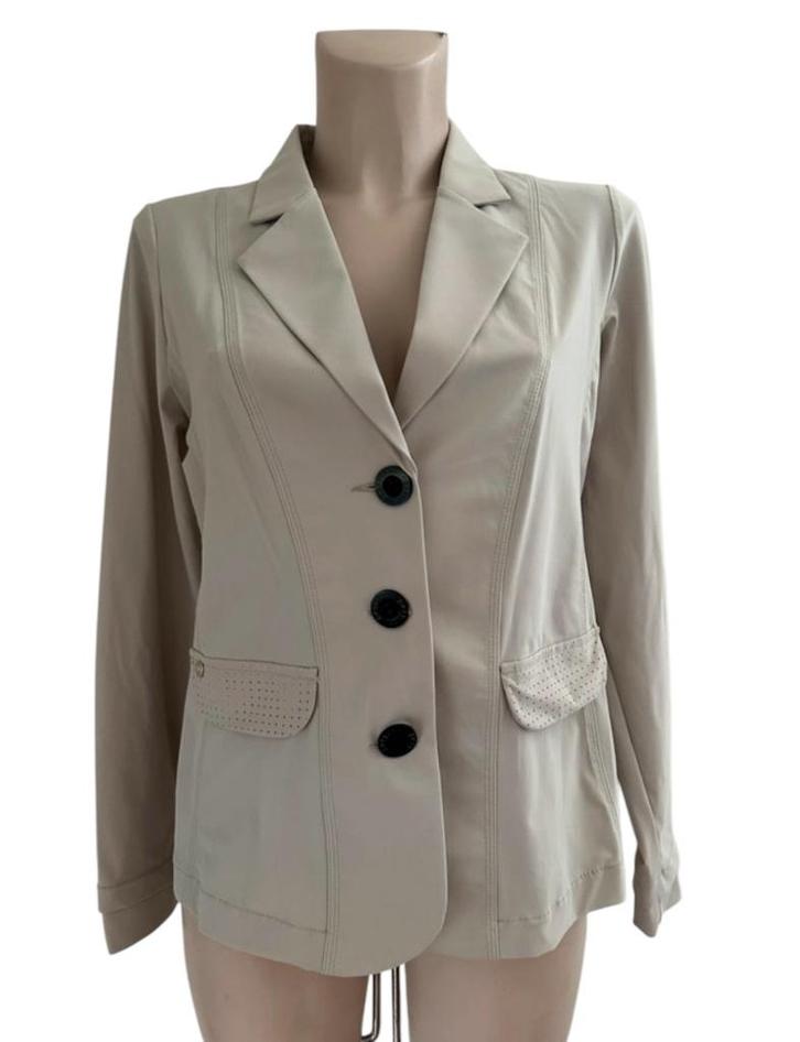 Zip73 blazer S, Kleding | Dames, Jasjes, Kostuums en Pakken, Zo goed als nieuw, Beige, Ophalen of Verzenden
