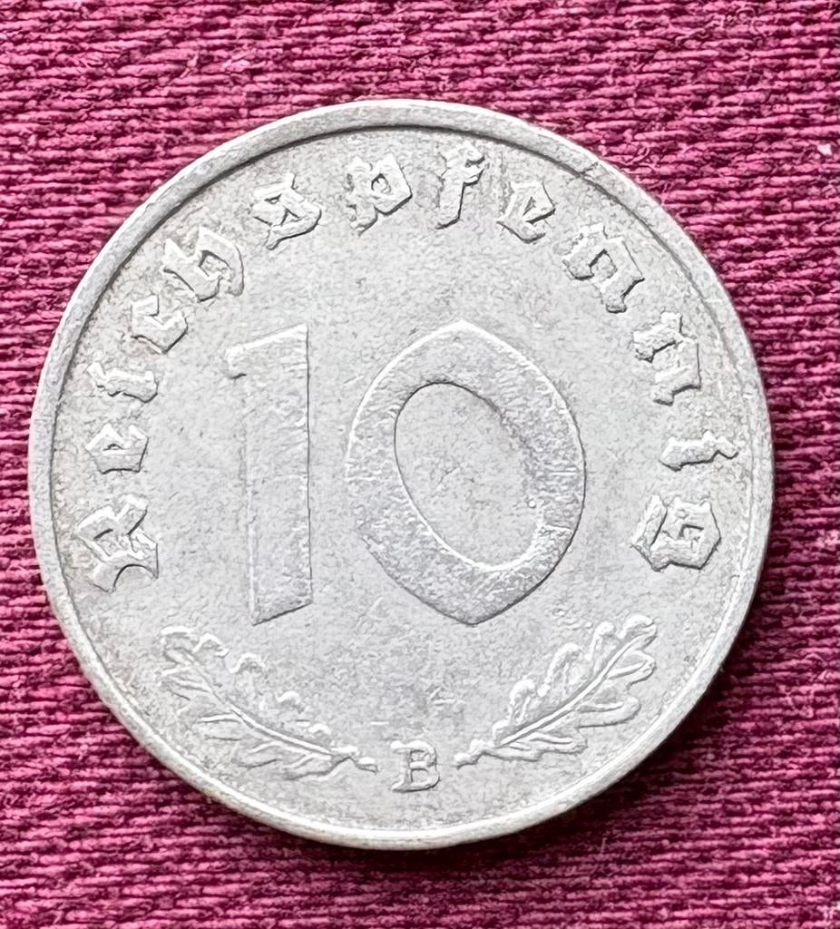 Duitse 10 Reichspfennig munt uit 1940B, Ophalen of Verzenden, Duitsland, Losse munt