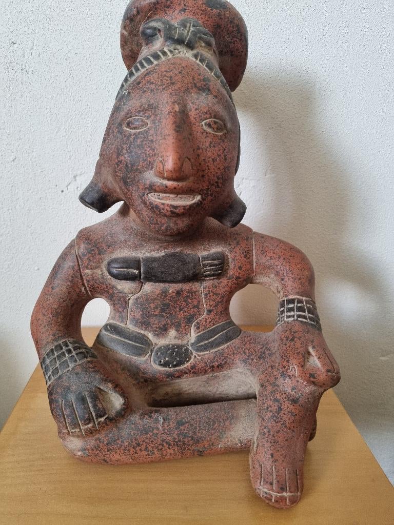 beeld maya cultuur ( terracotta ), Ophalen of Verzenden