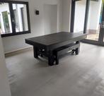 Pooltafel TopTable Dinner Black Wood, met banken set 7ft/8ft, Ophalen of Verzenden, Nieuw, Pooltafel