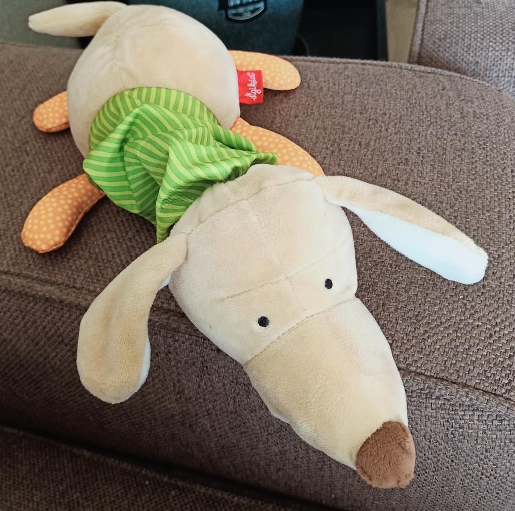 Sigikid teckel muziekdoos., Zo goed als nieuw, Middelgroot (20 tot 80 cm), Wasbaar, Beige