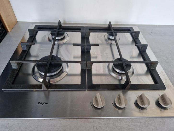 Pelgrim Gaskookplaat, Witgoed en Apparatuur, Kookplaten, Zo goed als nieuw, Inbouw, Gas, 4 kookzones, Ophalen of Verzenden