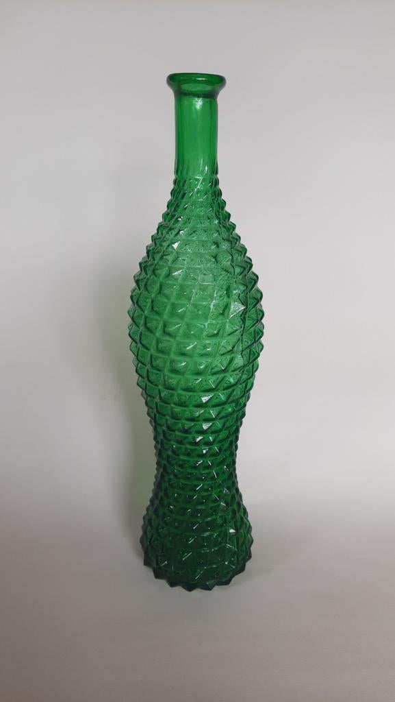 Fles/karaf, glasfabriek Empoli italië, lees de beschrijving, Overige kleuren, Ophalen of Verzenden, Minder dan 50 cm, Glas