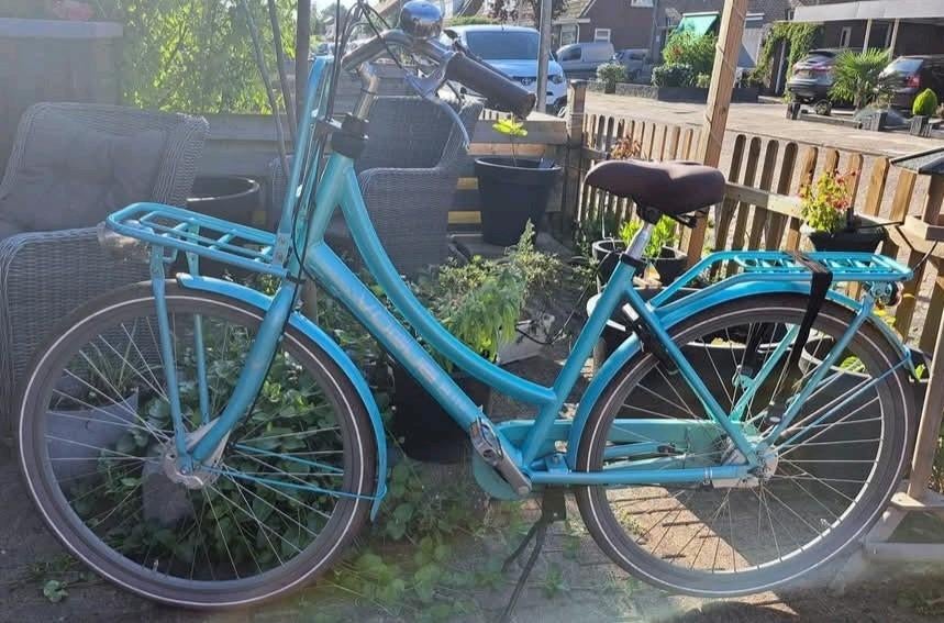 Damesfiets, Fietsen en Brommers, Fietsen | Dames | Omafietsen, Zo goed als nieuw, 53 tot 56 cm, Handrem, Versnellingen, Ophalen