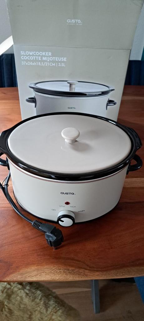 Gusta Slowcooker 3,5L - Nieuw!, Witgoed en Apparatuur, Slowcookers, Nieuw, Timer, Vaatwasmachinebestendig, Ophalen of Verzenden