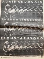 Paginagrote A3 advertentie STATUS QUO Again And Agai release, Ophalen of Verzenden