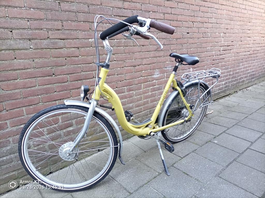 Gebruikte Sparta fiets met lage instap en brede stuur, Ophalen, Sparta, 50 tot 53 cm, Gebruikt