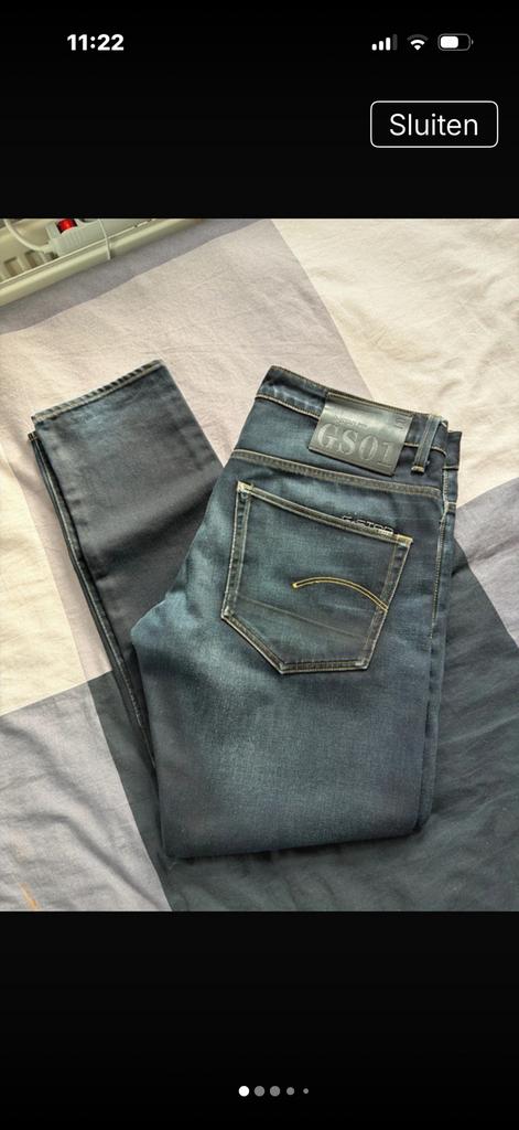 G star 3301 maat 34/32 donkerblauw, Kleding | Heren, Ophalen of Verzenden, Zo goed als nieuw, Blauw, W33 - W34 (confectie 48/50)