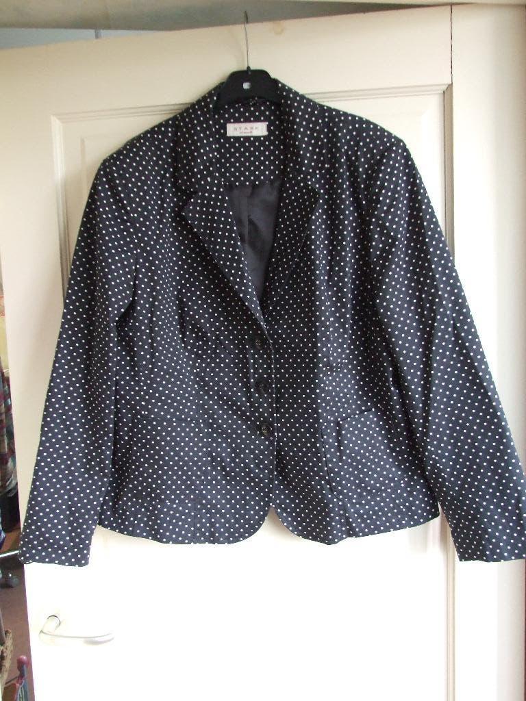 Stark Elements nieuwe zwarte colbert met witte stipjes 48, Maat 48/50 (M), Zwart, Ophalen of Verzenden, Stark