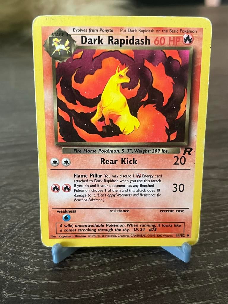 Dark Rapidash (44/82) Team Rocket - LP, Ophalen of Verzenden, Gebruikt, Losse kaart