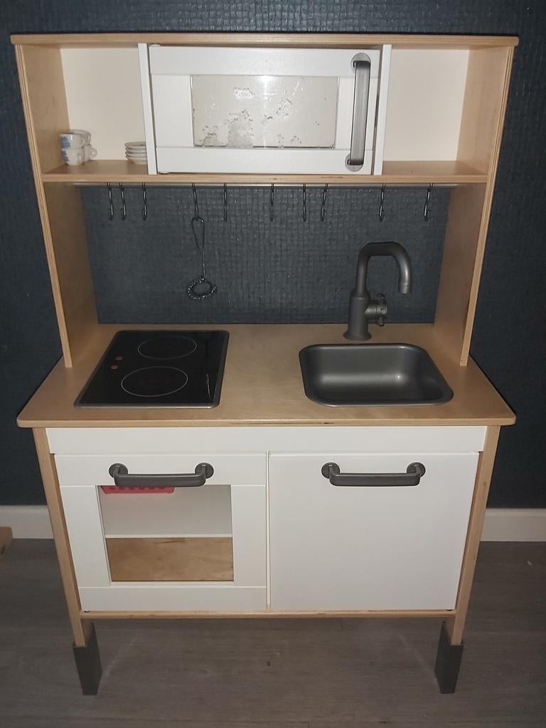 IKEA Duktig Speelkeuken met magnetron en kookplaat, Ophalen, Gebruikt, Hout, Speelkeuken