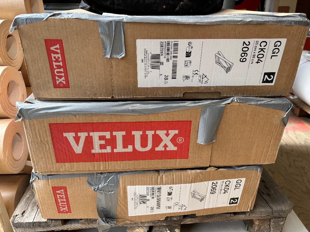 Velux dakramen 3x GGL CK04 55x98 cm, Ophalen, Minder dan 80 cm, 80 tot 120 cm, Zo goed als nieuw