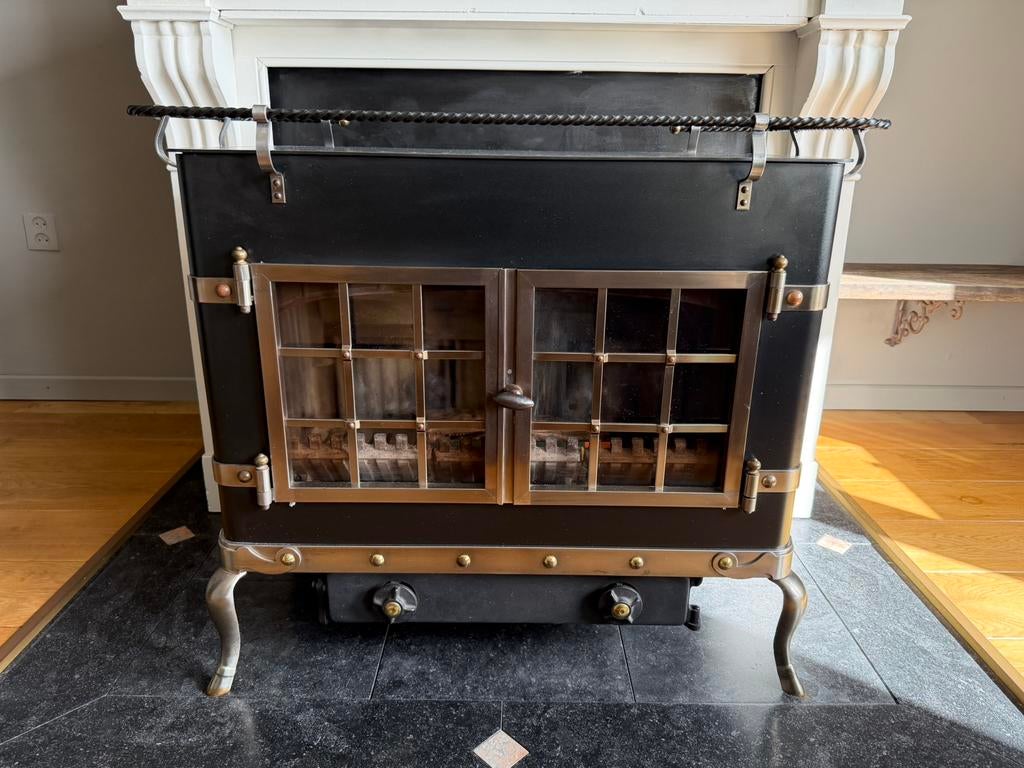 Rydes style allesbrander kachel houtkachel, Huis en Inrichting, Kachels, Ophalen, Zo goed als nieuw, Vrijstaand, Hout