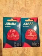 Lebara Simkaart - Nieuw 50 stuks nieuw geseald 2027, Telecommunicatie, Prepaidkaarten en Simkaarten, Verzenden, Nieuw, Overige providers
