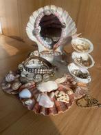Schelpen sieradenhouder met spiegel (handgemaakt), Huis en Inrichting, Woonaccessoires | Overige, Ophalen of Verzenden, Zo goed als nieuw