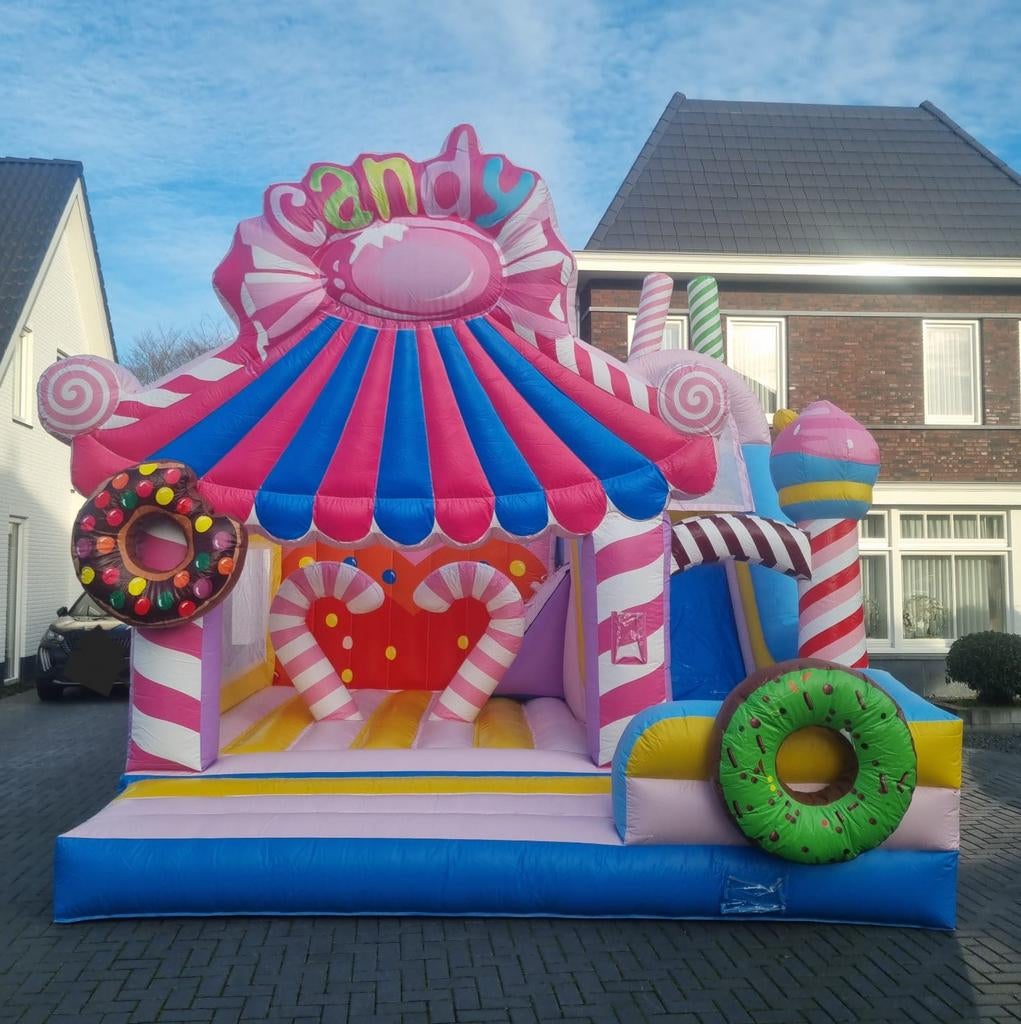 Springkussen 'Candy' te huur, Ophalen of Verzenden, Overige