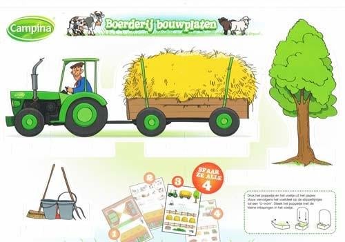 Campina Boerderij - Bouwplaten nr. 3 en 4, Ophalen of Verzenden, Overige typen