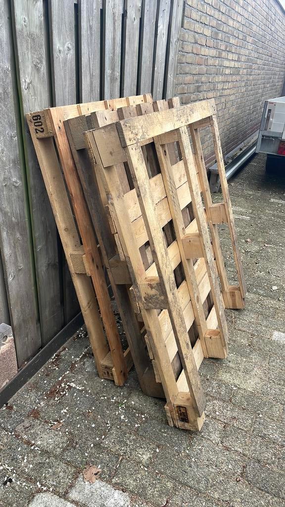 3x gratis pallets, stookhout, Minder dan 3 m³, Ophalen, Overige houtsoorten
