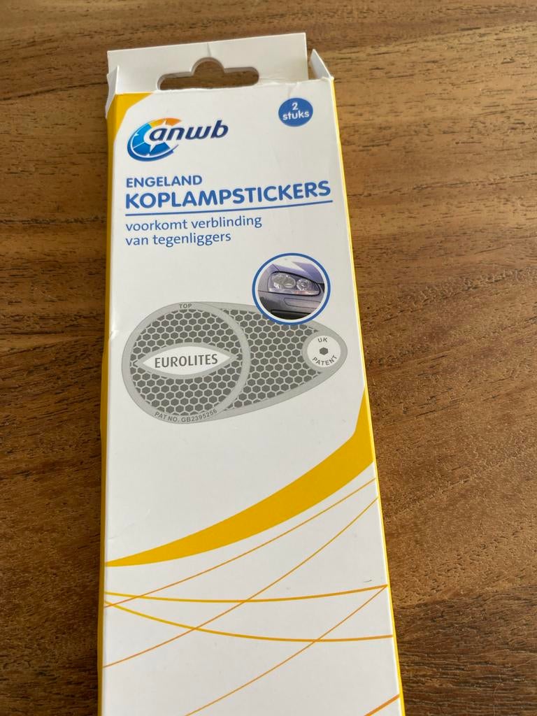 ANWB Engeland Koplampstickers - Voorkomt verblinding, Ophalen of Verzenden, Nieuw