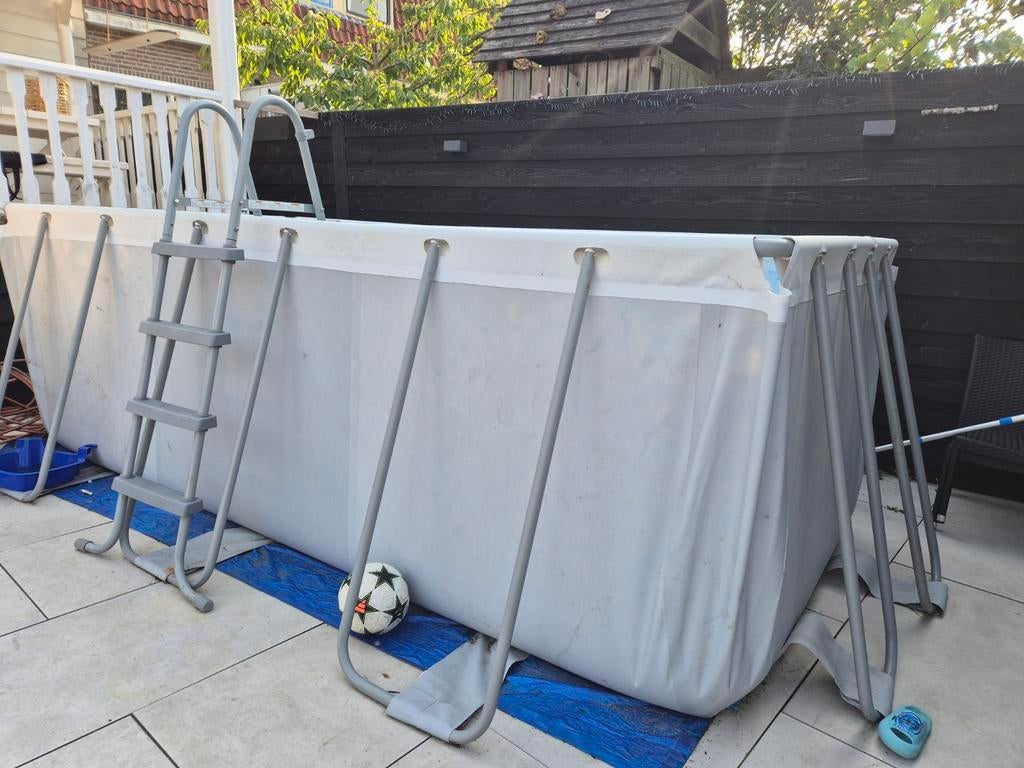 Intex Zwembad 4x2 meter met trap, Tuin en Terras, Zwembaden, Ophalen, Gebruikt, 200 tot 300 cm, 80 tot 120 cm