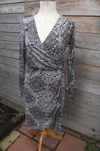 Overslagjurk zwart/ camel Studio Anneloes mt M Vaste prijs, Kleding | Dames, Maat 38/40 (M), Studio Anneloes, Verzenden, Zwart